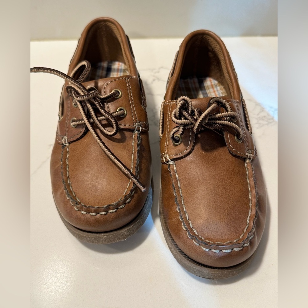 Eddie Bauer Classic Brown Kids Boat Shoes